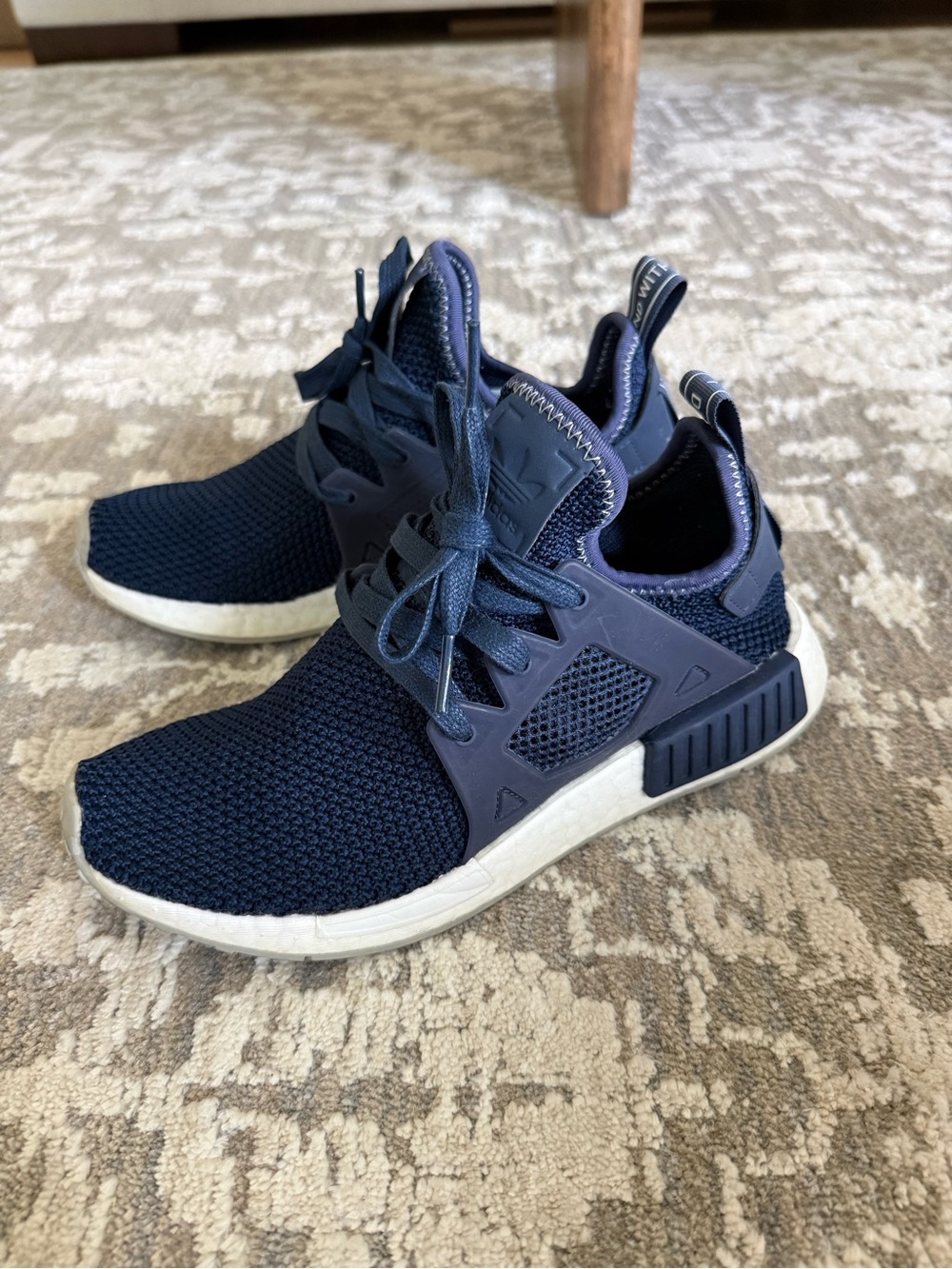 adidas Navy Blue Athletic Knit Sneakers